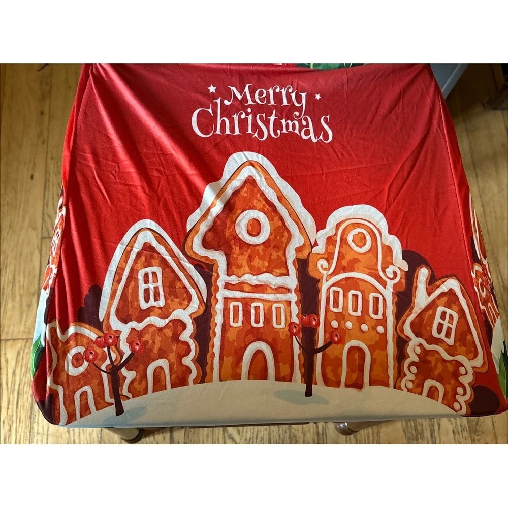 Emmteey Christmas Chair Covers Stretch Slipcovers 2 Packs of 4 (8 total) NEW